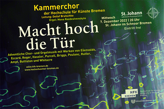 Adventskonzert des Kammerchores der Hochschule für Künste, Bremen