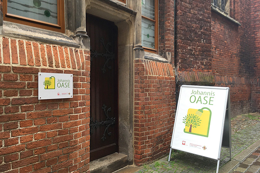 Johannis-Oase_Eingang Eingang der Johannis-Oase